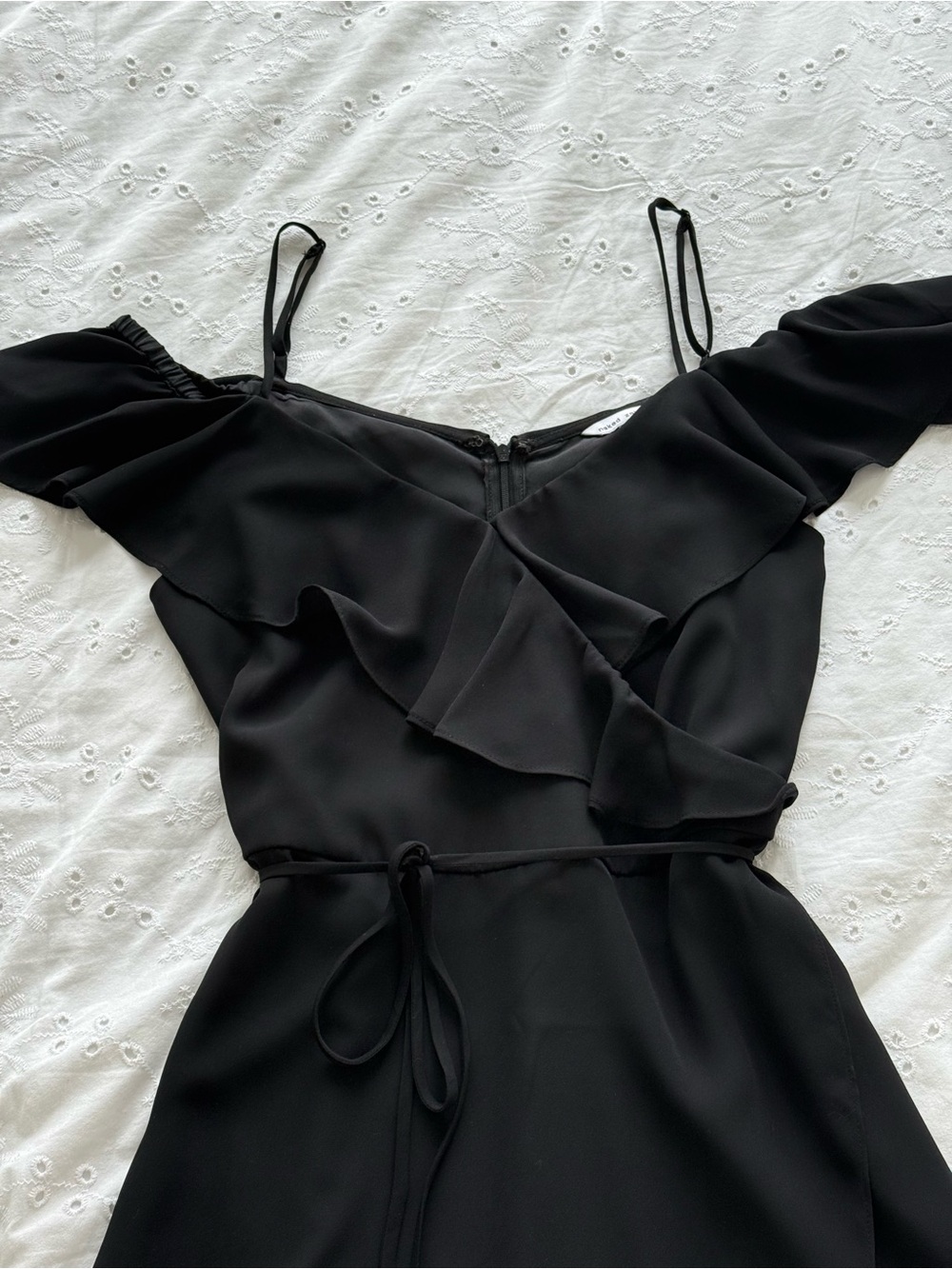Naked Zebra Black Ruffle Mini Dress - Picture 5 of 5